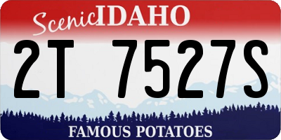 ID license plate 2T7527S