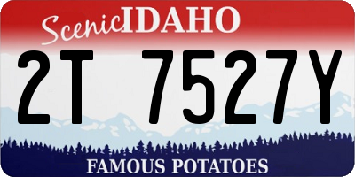 ID license plate 2T7527Y