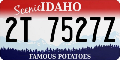 ID license plate 2T7527Z