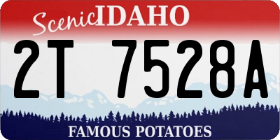 ID license plate 2T7528A