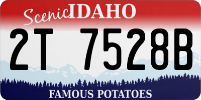 ID license plate 2T7528B