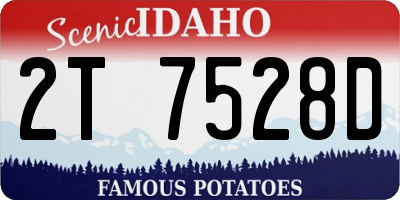 ID license plate 2T7528D