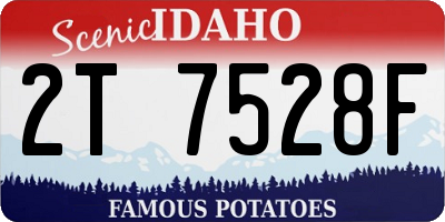 ID license plate 2T7528F