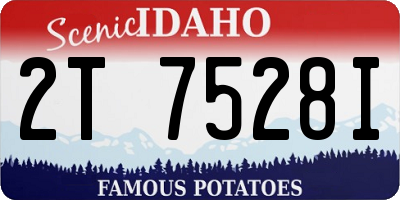 ID license plate 2T7528I