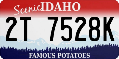 ID license plate 2T7528K