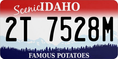 ID license plate 2T7528M