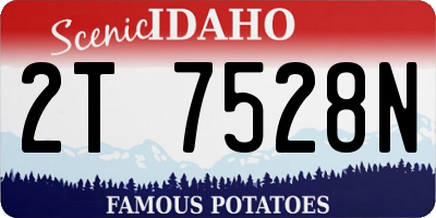 ID license plate 2T7528N