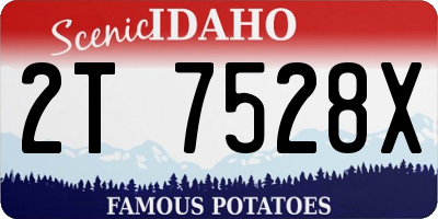 ID license plate 2T7528X