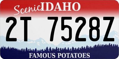 ID license plate 2T7528Z
