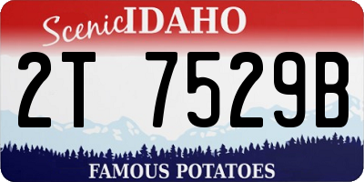 ID license plate 2T7529B