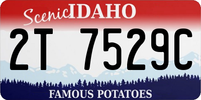ID license plate 2T7529C