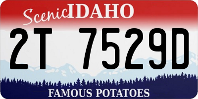 ID license plate 2T7529D