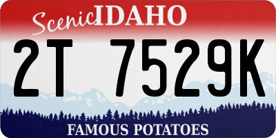 ID license plate 2T7529K