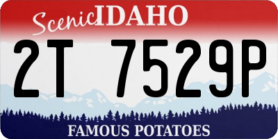 ID license plate 2T7529P