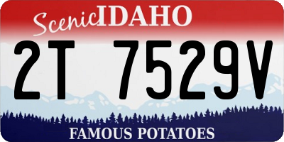 ID license plate 2T7529V