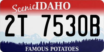 ID license plate 2T7530B