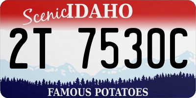 ID license plate 2T7530C