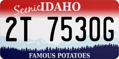 ID license plate 2T7530G