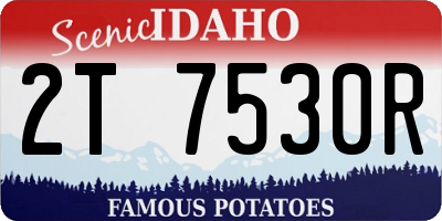 ID license plate 2T7530R