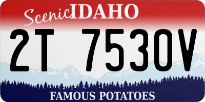 ID license plate 2T7530V