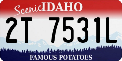 ID license plate 2T7531L