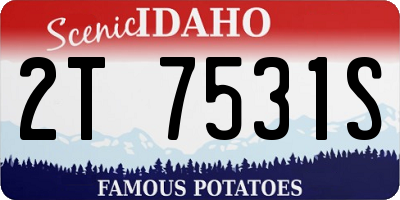 ID license plate 2T7531S
