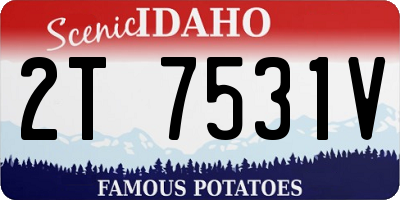 ID license plate 2T7531V