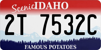 ID license plate 2T7532C