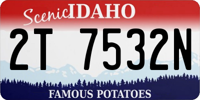 ID license plate 2T7532N