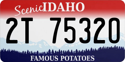 ID license plate 2T7532O