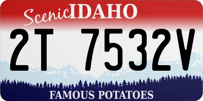 ID license plate 2T7532V