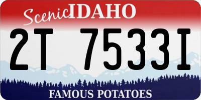 ID license plate 2T7533I