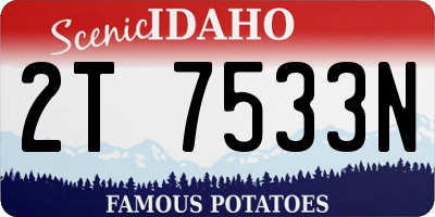 ID license plate 2T7533N