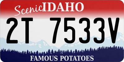 ID license plate 2T7533V