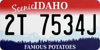 ID license plate 2T7534J