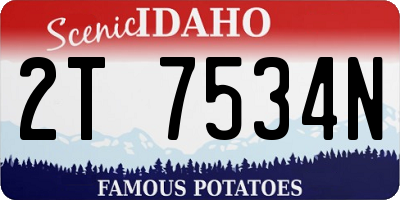 ID license plate 2T7534N