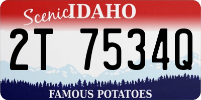 ID license plate 2T7534Q