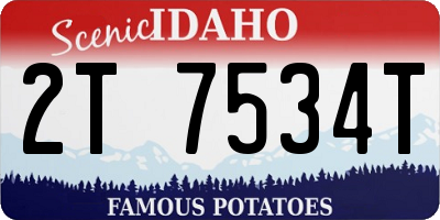 ID license plate 2T7534T