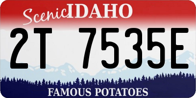 ID license plate 2T7535E