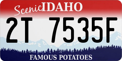 ID license plate 2T7535F