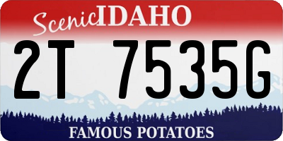 ID license plate 2T7535G