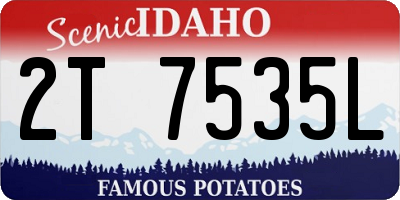 ID license plate 2T7535L