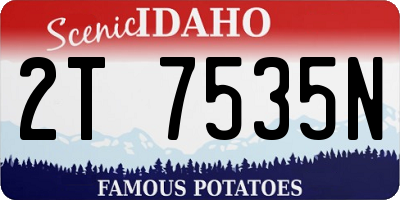 ID license plate 2T7535N