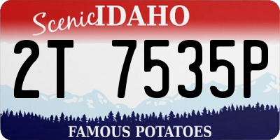ID license plate 2T7535P