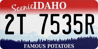 ID license plate 2T7535R