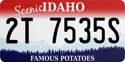 ID license plate 2T7535S