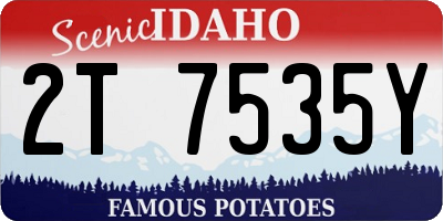 ID license plate 2T7535Y