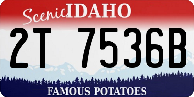 ID license plate 2T7536B