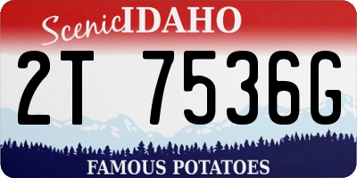 ID license plate 2T7536G
