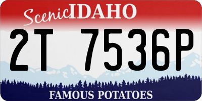 ID license plate 2T7536P